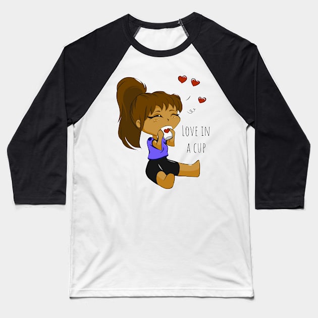 Love in a cup Baseball T-Shirt by Minx Haven